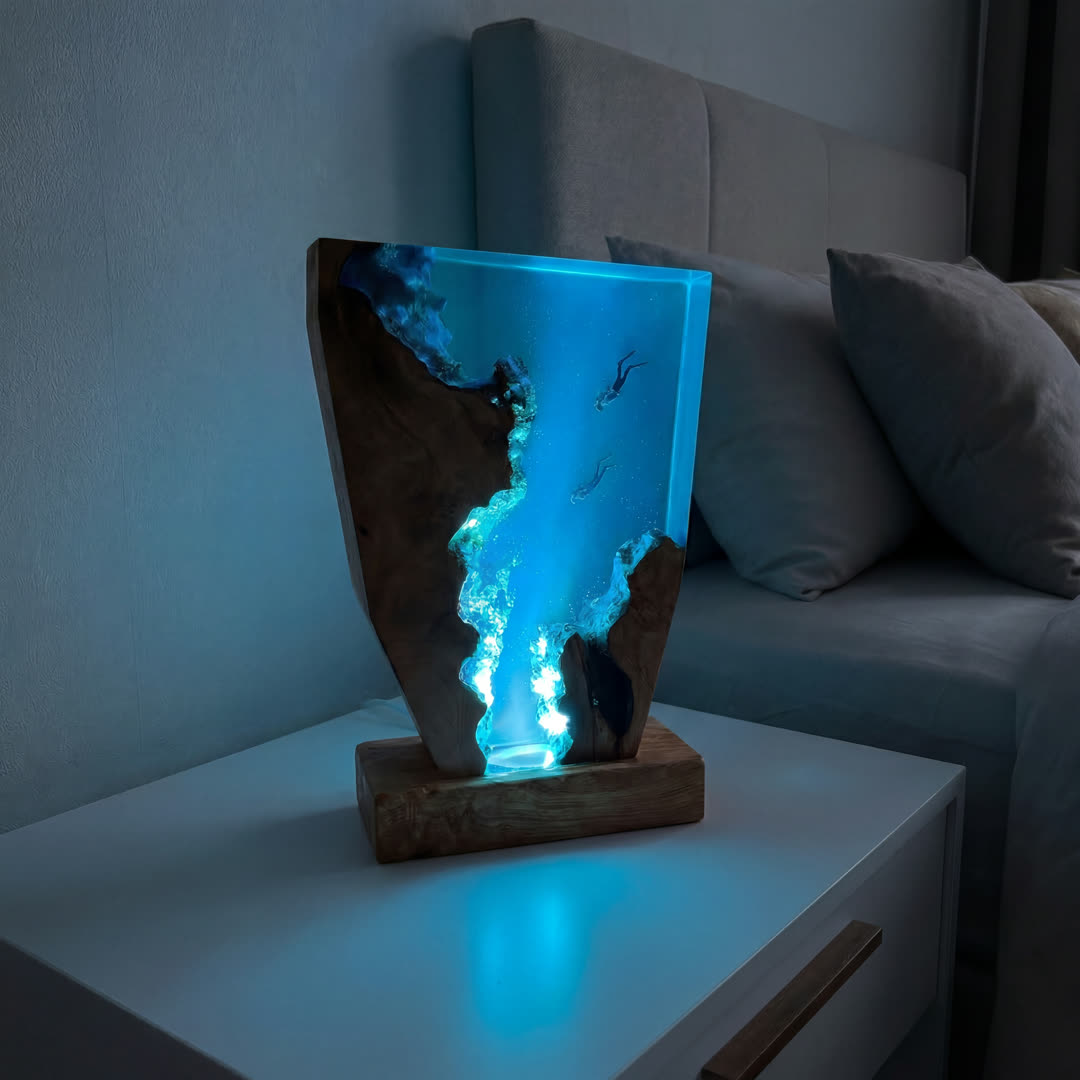 Lámpara encendida de noche